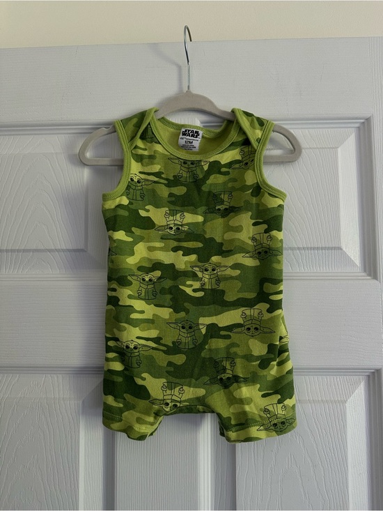 Star Wars Other - Size 12M Star Wars Grogu (Baby Yoda)‎ Baby Romper Camo Sleeveless One Piece